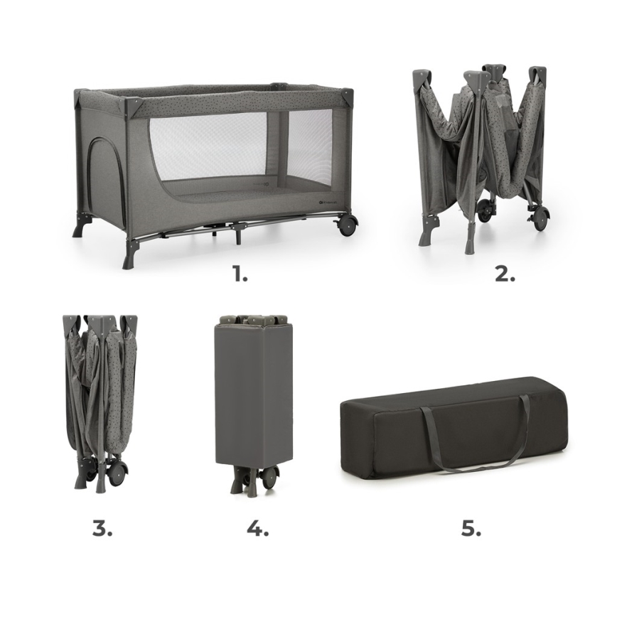 KINDERKRAFT - Cuna de viaje JOY 2 gris