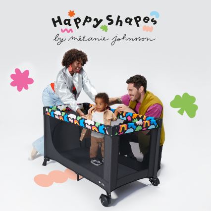 KINDERKRAFT - Cuna de viaje JOY 2 Happy shapes