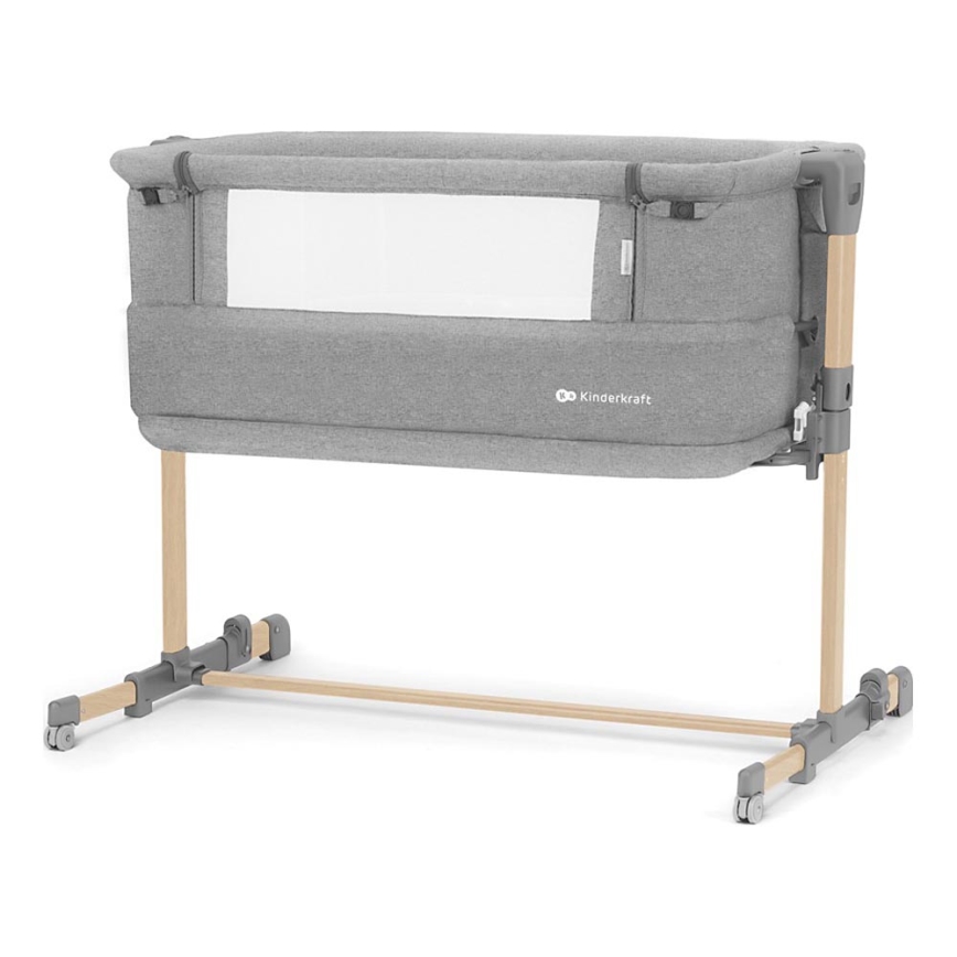KINDERKRAFT - Cuna para bebé NESTE GROW gris claro