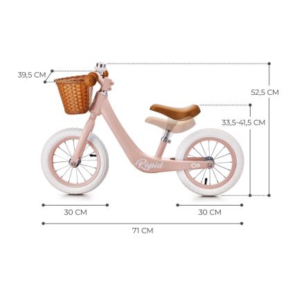 KINDERKRAFT SELECT - Bicicleta de empuje RAPID2 rosa