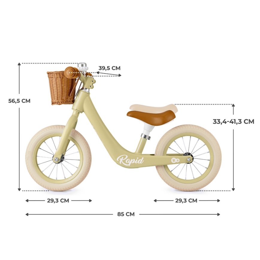 KINDERKRAFT SELECT - Bicicleta de empuje RAPID2 Verde sabana
