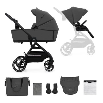 KINDERKRAFT SELECT - Cochecito combinado 2en1 YOXI Moonlight gris