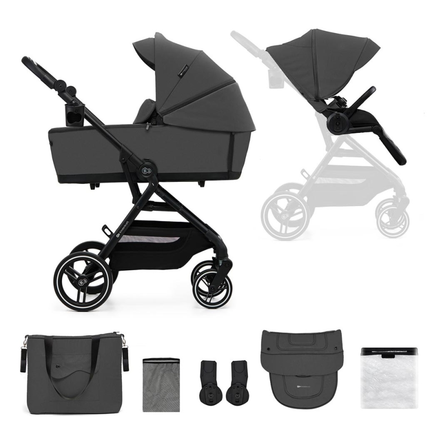 KINDERKRAFT SELECT - Cochecito combinado 2en1 YOXI Moonlight gris