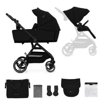 KINDERKRAFT SELECT - Cochecito combinado 2en1 YOXI Pure negro