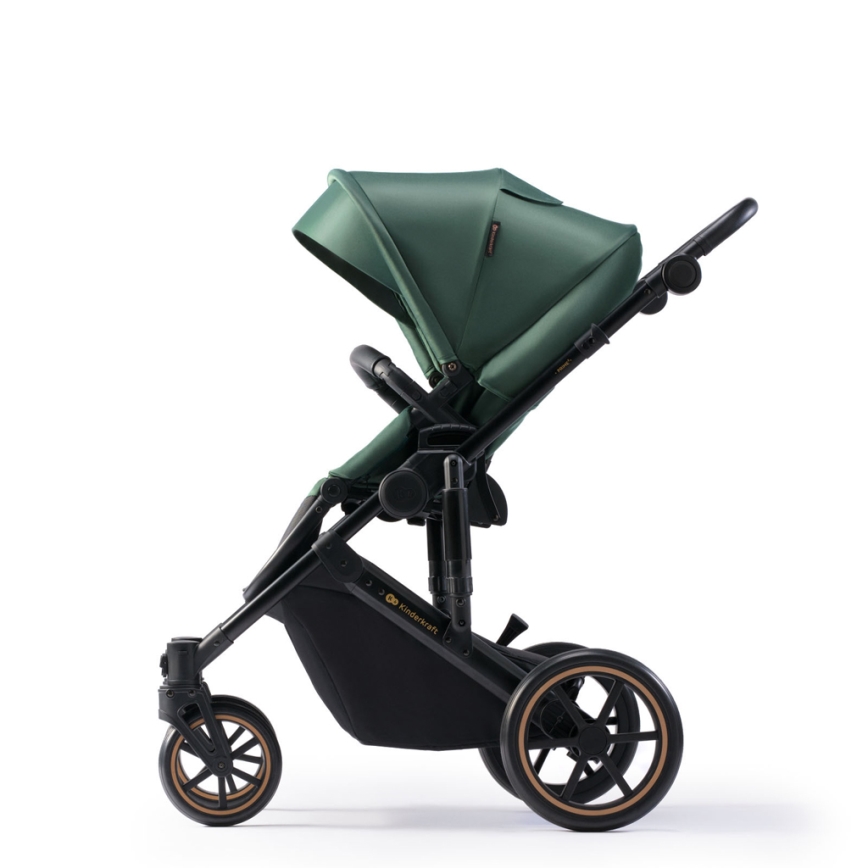 KINDERKRAFT SELECT - Cochecito combinado 3en1 PRIME 2 Premium Dark verde + silla de coche