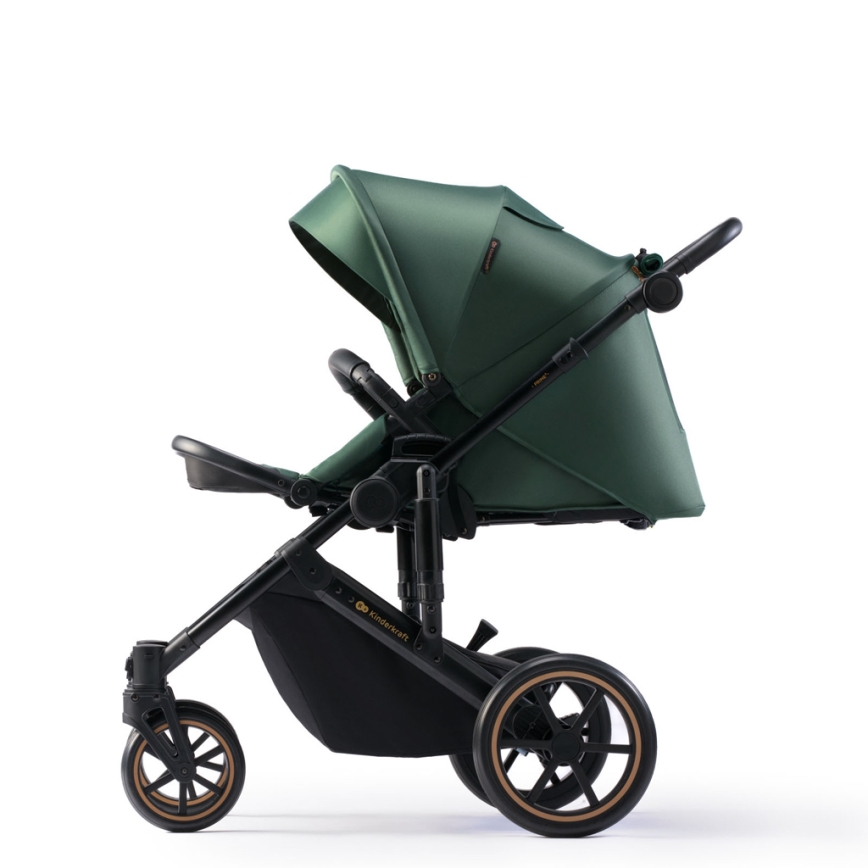KINDERKRAFT SELECT - Cochecito combinado 3en1 PRIME 2 Premium Dark verde + silla de coche