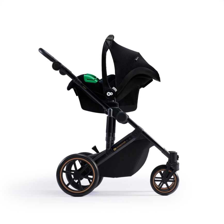KINDERKRAFT SELECT - Cochecito combinado 3en1 PRIME 2 Premium Dark verde + silla de coche