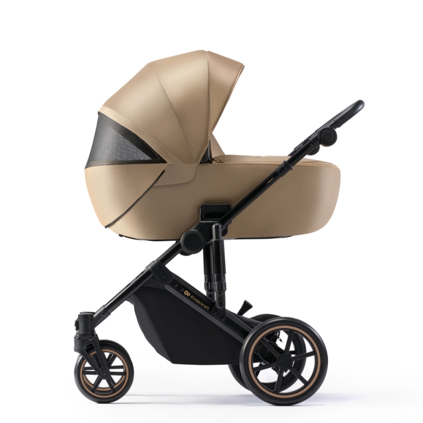 KINDERKRAFT SELECT - Cochecito combinado 3en1 PRIME 2 Premium Sandrose beige + silla de coche