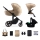 KINDERKRAFT SELECT - Cochecito combinado 3en1 PRIME 2 Premium Sandrose beige + silla de coche