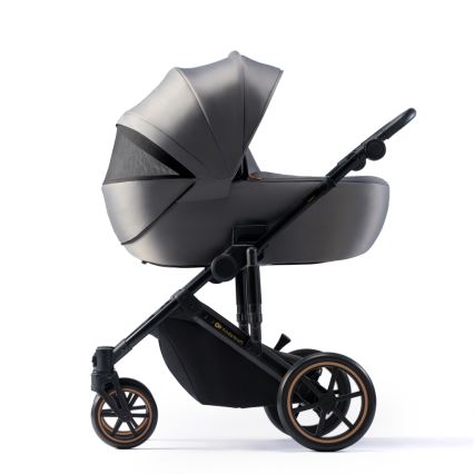 KINDERKRAFT SELECT - Cochecito combinado 3en1 PRIME 2 Premium Shadow gris + silla de coche