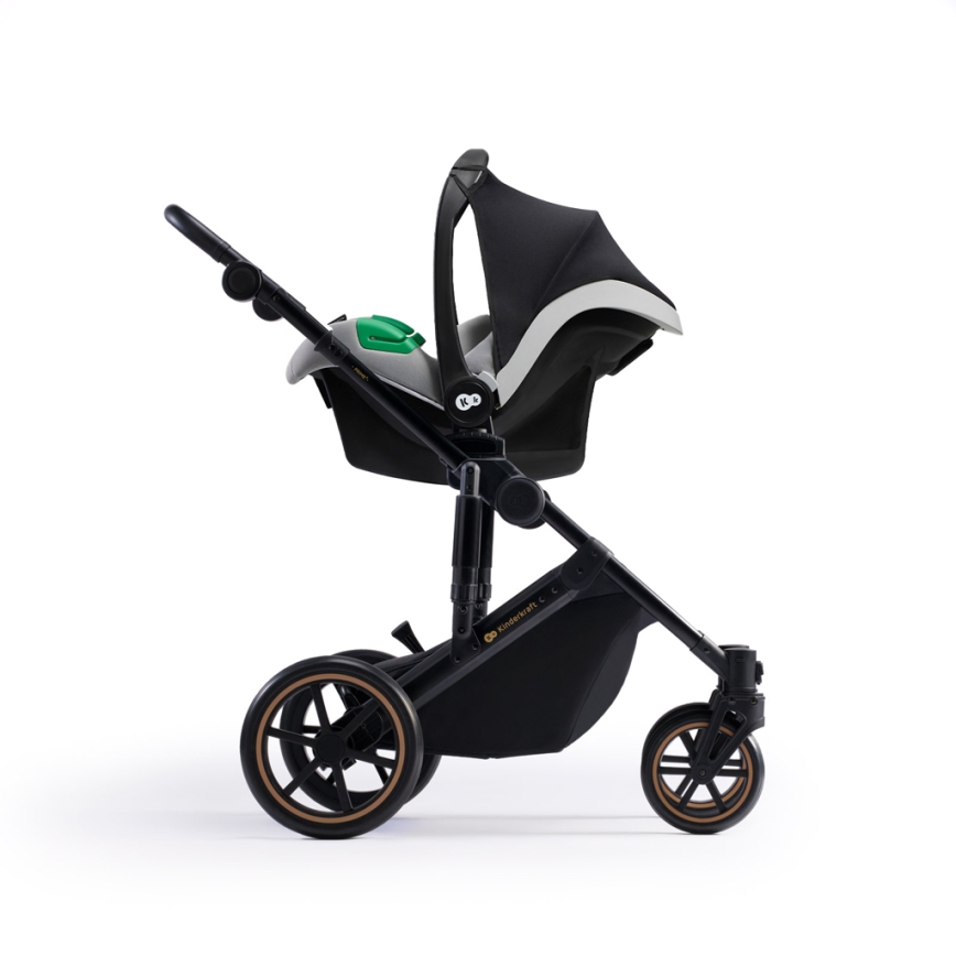 KINDERKRAFT SELECT - Cochecito combinado 3en1 PRIME 2 Premium Shadow gris + silla de coche