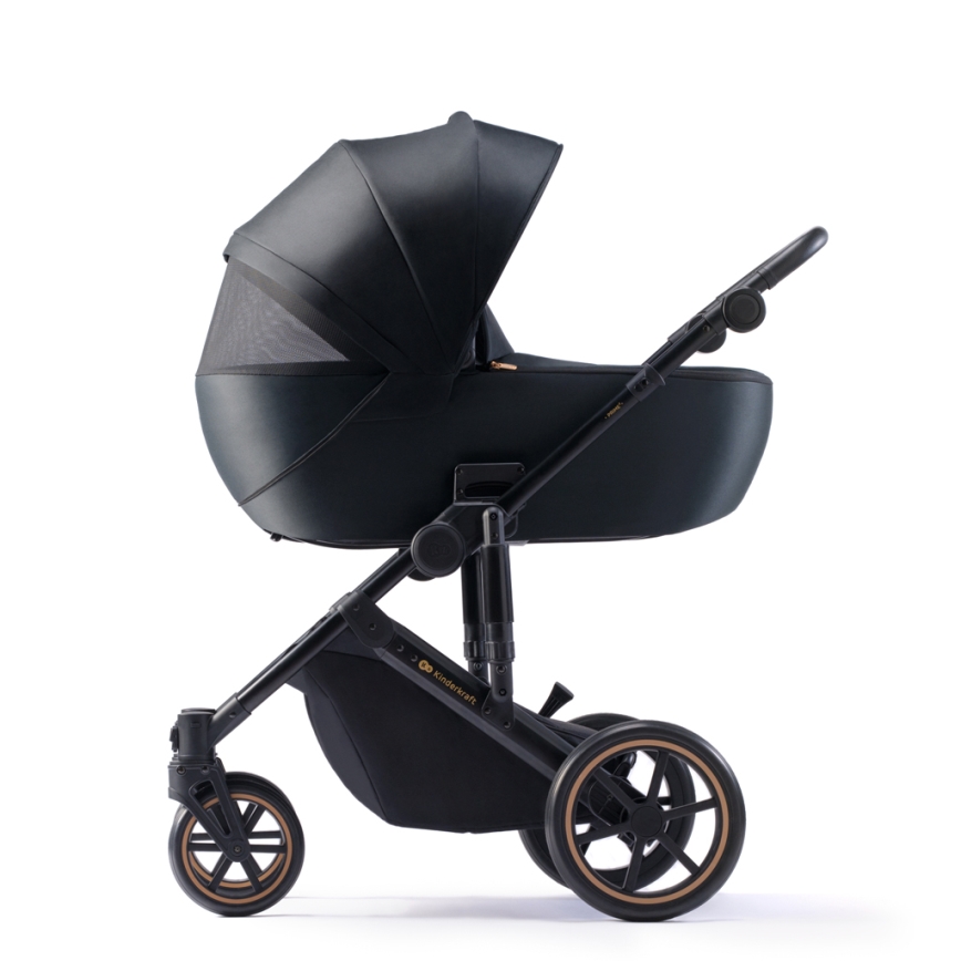 KINDERKRAFT SELECT - Cochecito combinado 3en1 PRIME 2 Premium Venezian negro + silla de coche