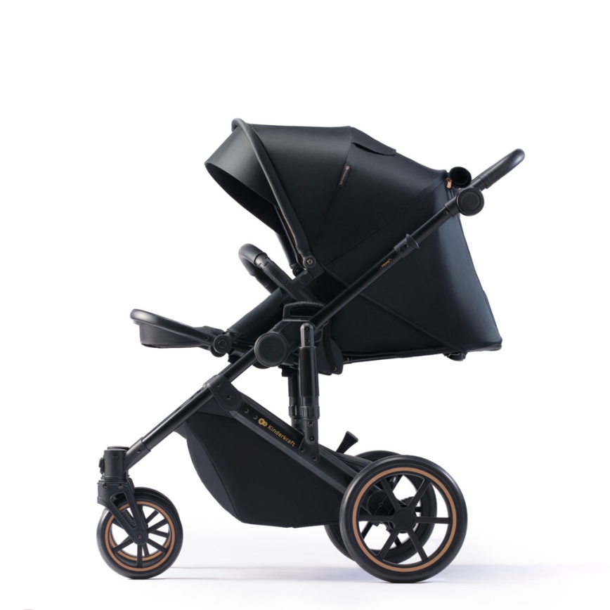 KINDERKRAFT SELECT - Cochecito combinado 3en1 PRIME 2 Premium Venezian negro + silla de coche