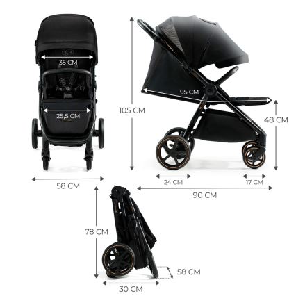 KINDERKRAFT SELECT - Cochecito MITZY Ink negro