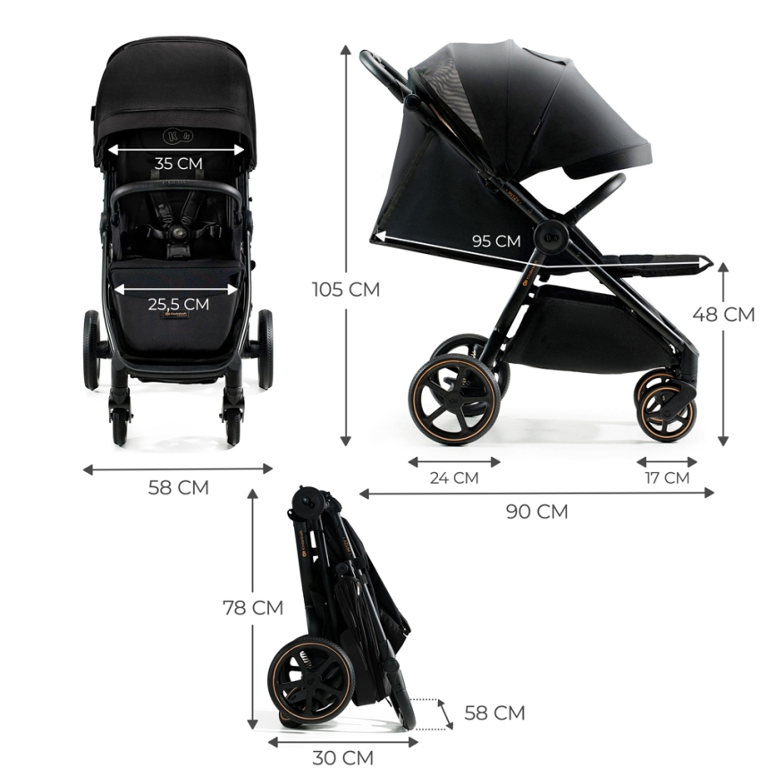 KINDERKRAFT SELECT - Cochecito MITZY Ink negro