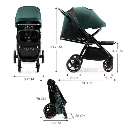 KINDERKRAFT SELECT - Cochecito MITZY Jade Verde