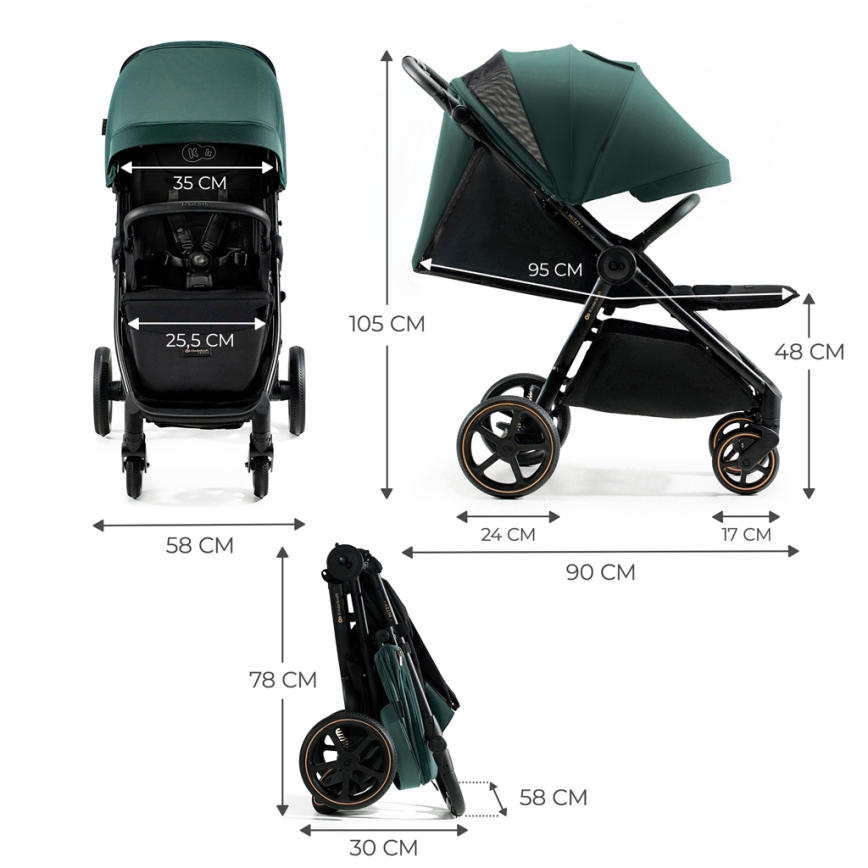 KINDERKRAFT SELECT - Cochecito MITZY Jade Verde