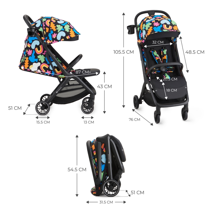KINDERKRAFT SELECT - Cochecito NUBI 2 Happy shapes
