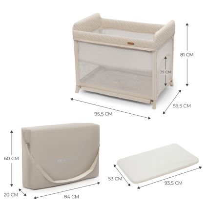 KINDERKRAFT SELECT - Cuna de viaje MOON DREAM beige