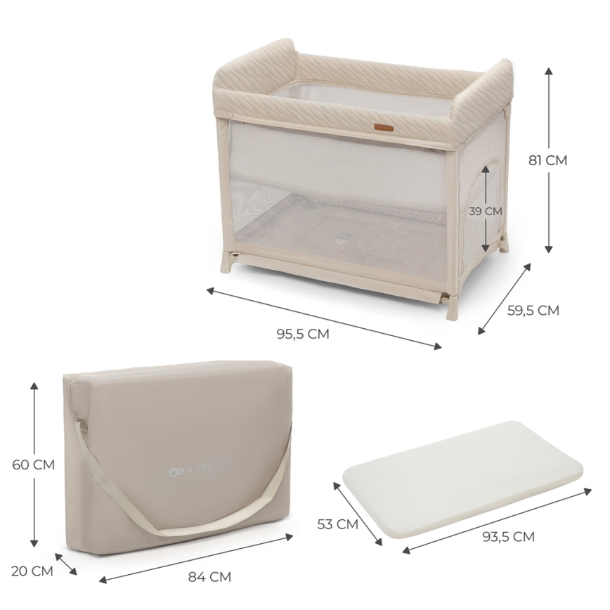 KINDERKRAFT SELECT - Cuna de viaje MOON DREAM beige