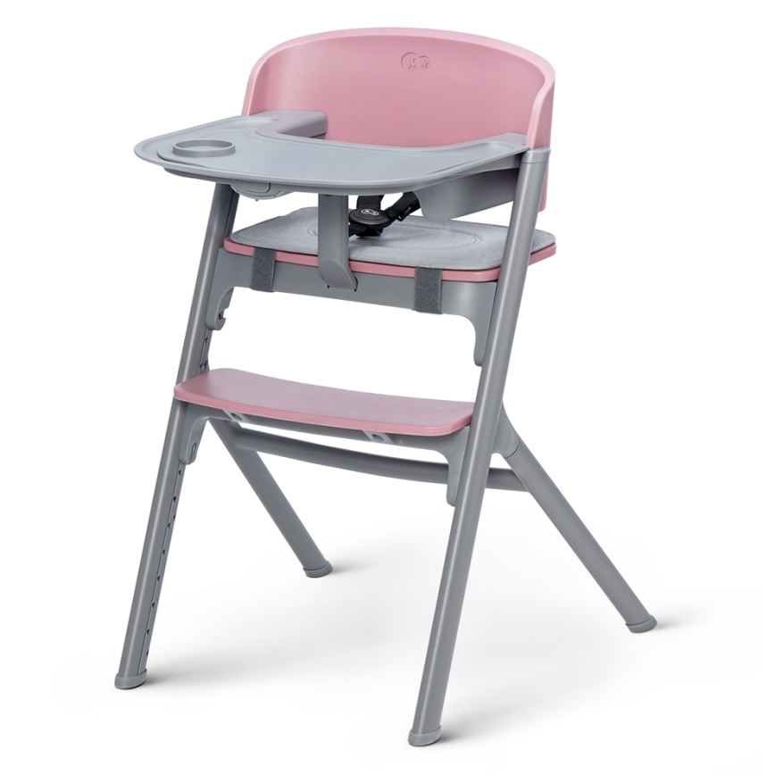 KINDERKRAFT SELECT - Silla de comedor para niños 3en1 LIVY Premium rosa Aster