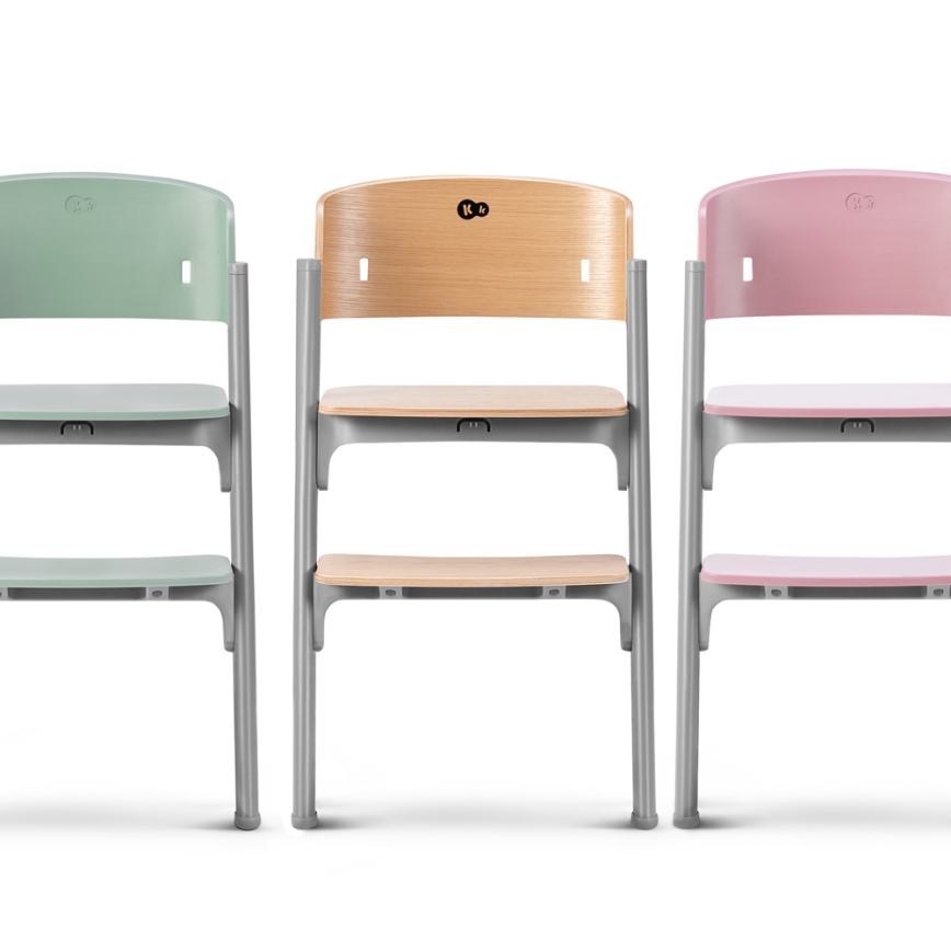 KINDERKRAFT SELECT - Silla de comedor para niños 3en1 LIVY Premium rosa Aster