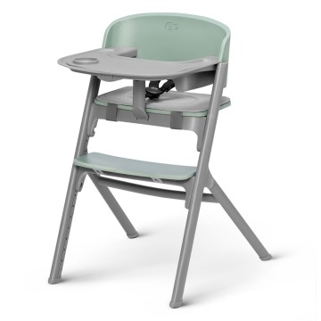 KINDERKRAFT SELECT - Silla de comedor para niños 3en1 LIVY Premium verde oliva