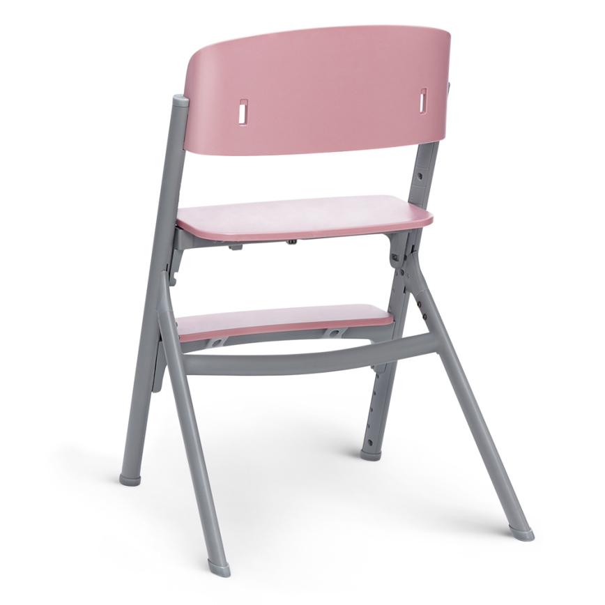 KINDERKRAFT SELECT - Silla de comedor para niños 3en1 LIVY Premium Aster rosa + tumbona CALMEE