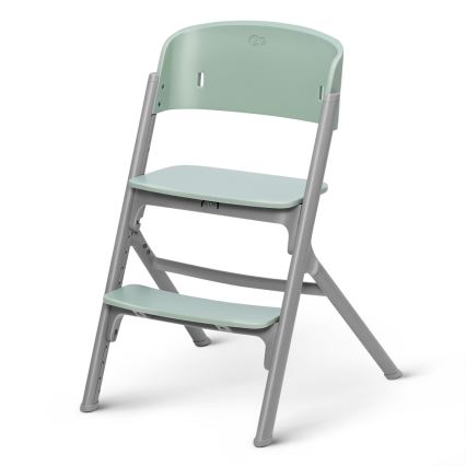 KINDERKRAFT SELECT - Silla de comedor para niños 3en1 LIVY Premium Olive Verde + tumbona CALMEE