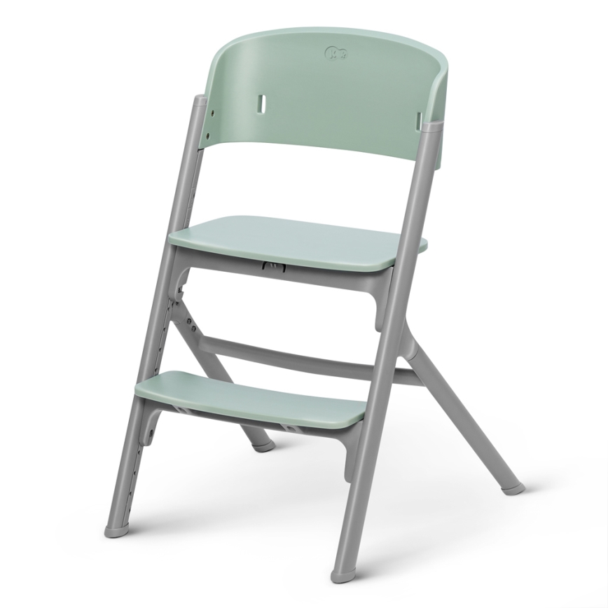 KINDERKRAFT SELECT - Silla de comedor para niños 3en1 LIVY Premium Olive Verde + tumbona CALMEE