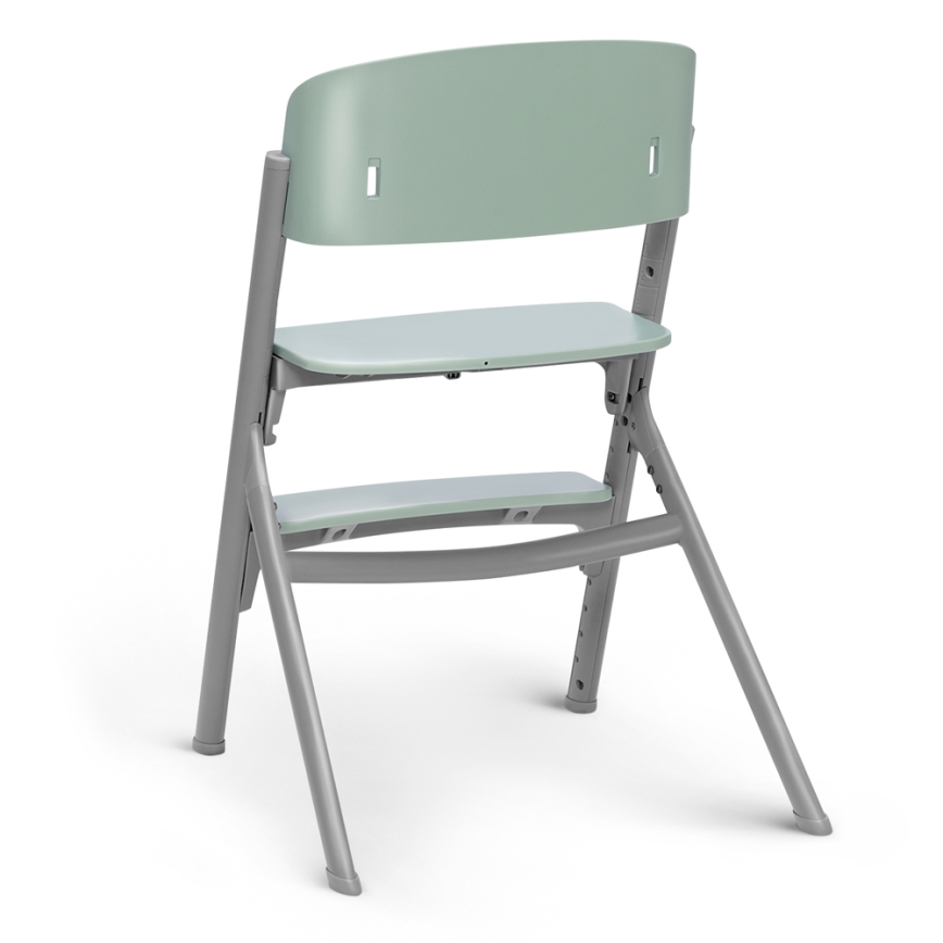 KINDERKRAFT SELECT - Silla de comedor para niños 3en1 LIVY Premium Olive Verde + tumbona CALMEE