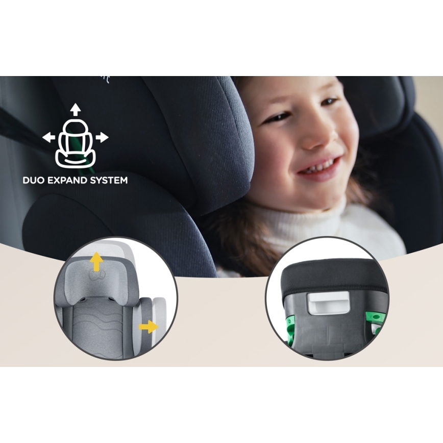 KINDERKRAFT SELECT - Silla para coche XPAND 2 i-Tamaño (100-150 cm) Premium Cohete gris