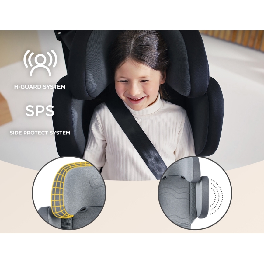 KINDERKRAFT SELECT - Silla para coche XPAND 2 i-Tamaño (100-150 cm) Premium Cohete gris