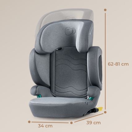 KINDERKRAFT SELECT - Silla para coche XPAND 2 i-Tamaño (100-150 cm) Premium Cohete gris