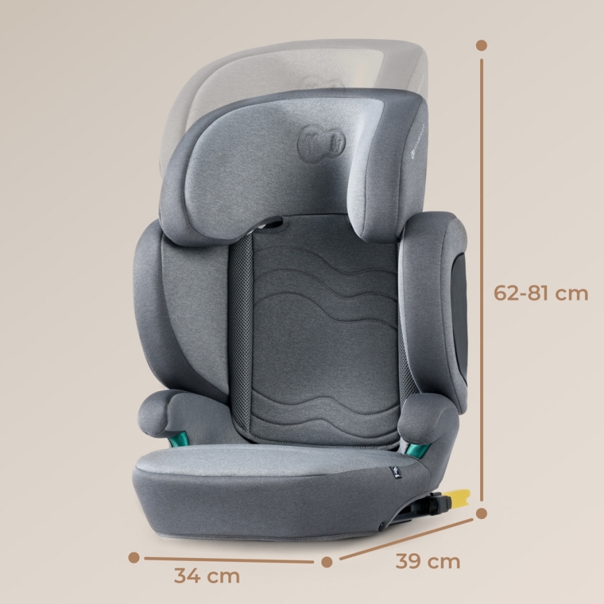 KINDERKRAFT SELECT - Silla para coche XPAND 2 i-Tamaño (100-150 cm) Premium Cohete gris