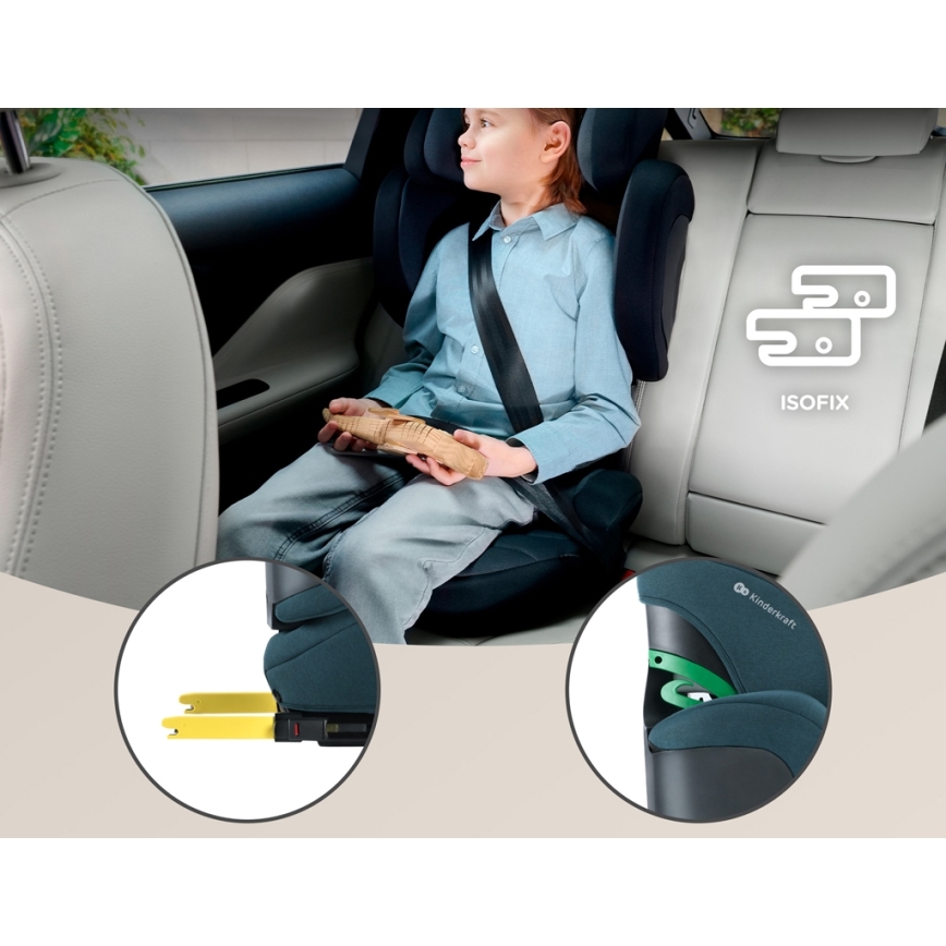 KINDERKRAFT SELECT - Silla para coche XPAND 2 i-Tamaño (100-150 cm) Premium Harbour azul