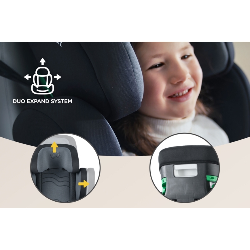 KINDERKRAFT SELECT - Silla para coche XPAND 2 i-Tamaño (100-150cm) Premium Graphite negro