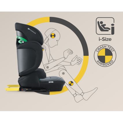 KINDERKRAFT SELECT - Silla para coche XPAND 2 i-Tamaño (100-150cm) Premium Graphite negro