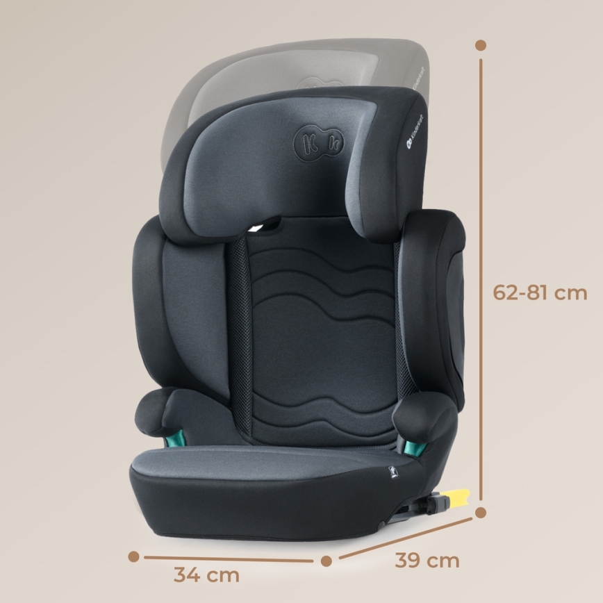 KINDERKRAFT SELECT - Silla para coche XPAND 2 i-Tamaño (100-150cm) Premium Graphite negro