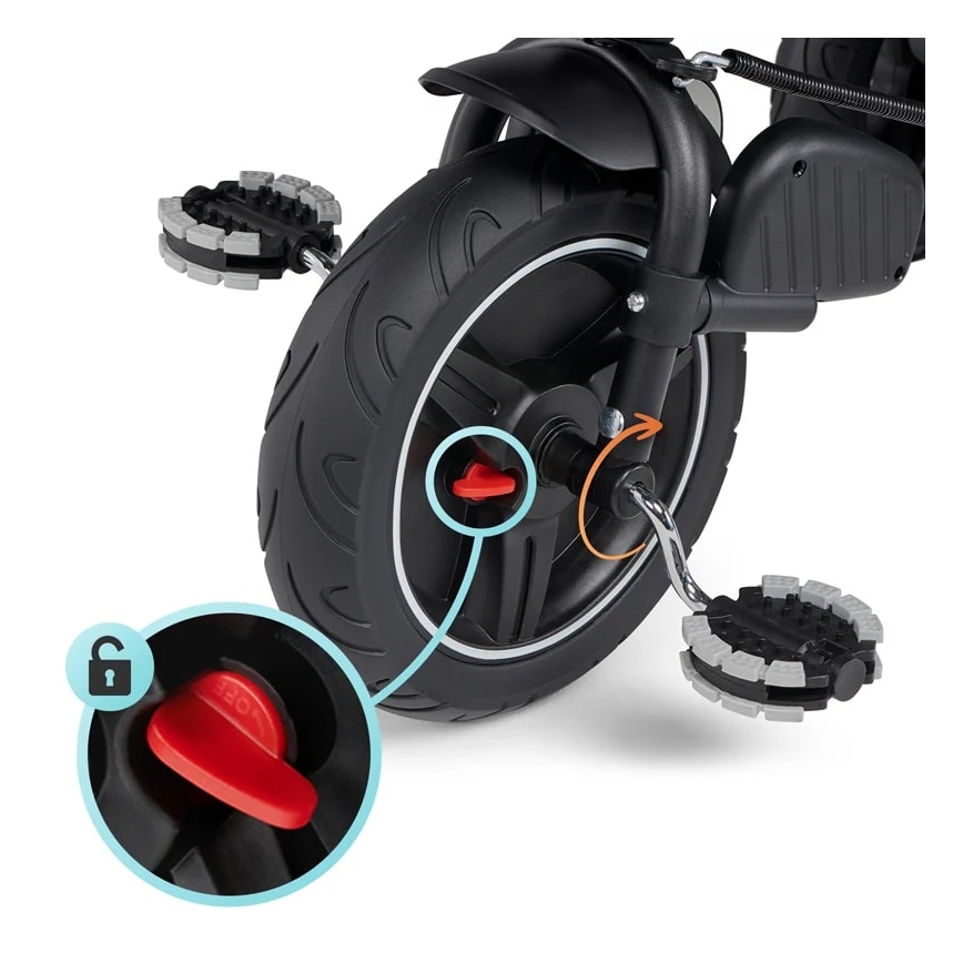 KINDERKRAFT - Triciclo infantil 5en1 SPINSTEP gris