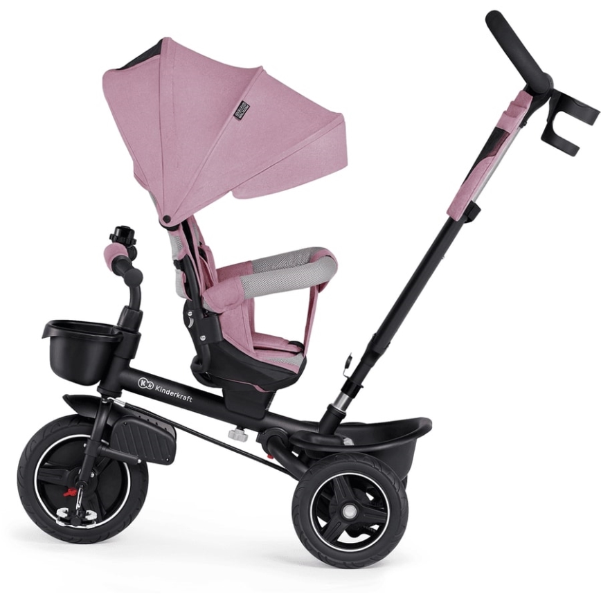 KINDERKRAFT - Triciclo infantil 5en1 SPINSTEP rosa
