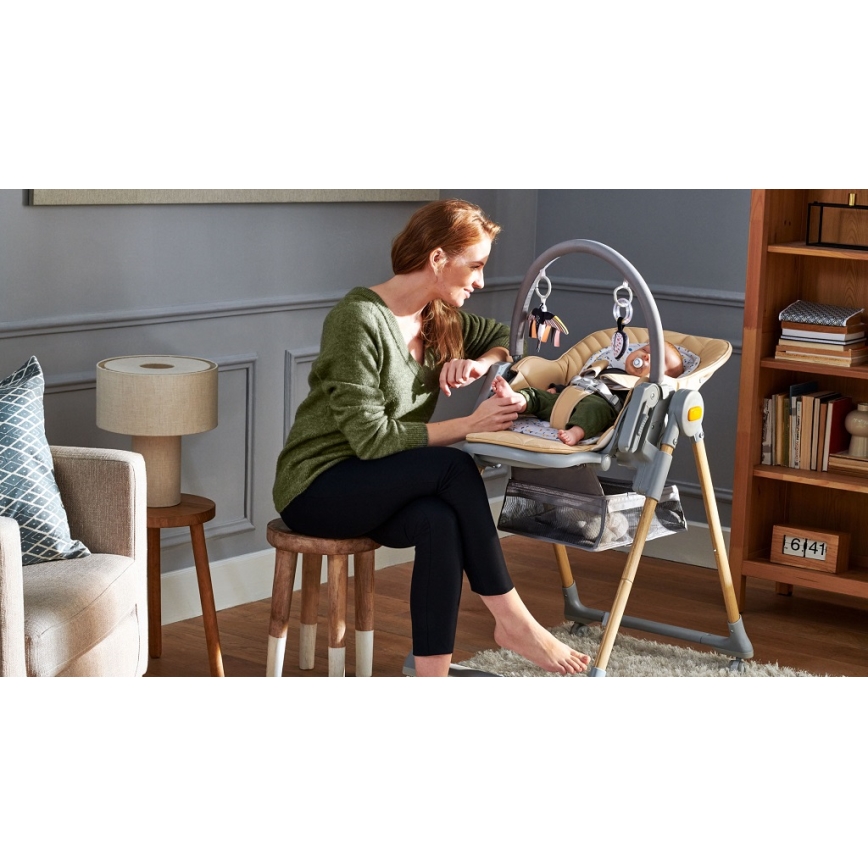 KINDERKRAFT - Silla de comedor infantil 2en1 LASTREE gris
