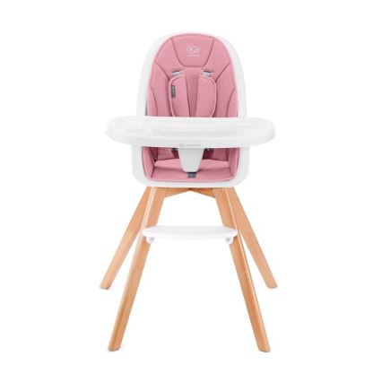 KINDERKRAFT - Silla de comedor infantil 2en1 TIXI rosa