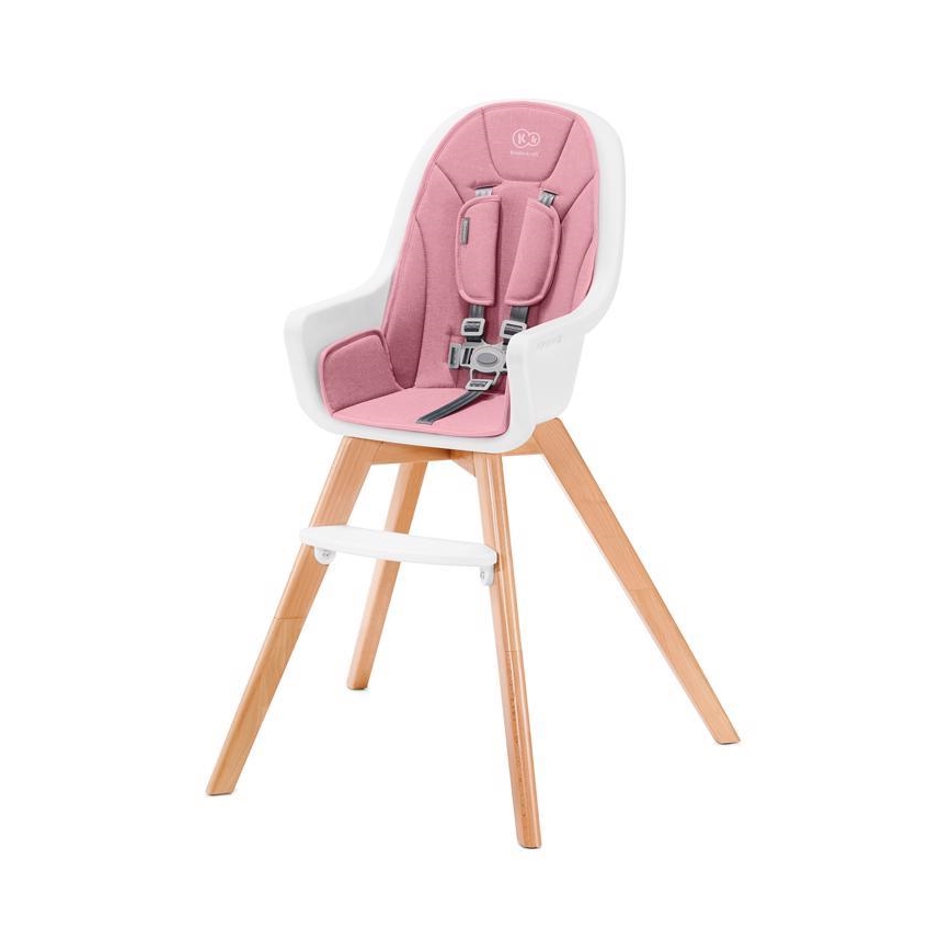 KINDERKRAFT - Silla de comedor infantil 2en1 TIXI rosa