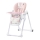 KINDERKRAFT - Silla de comedor infantil YUMMY rosa/blanco