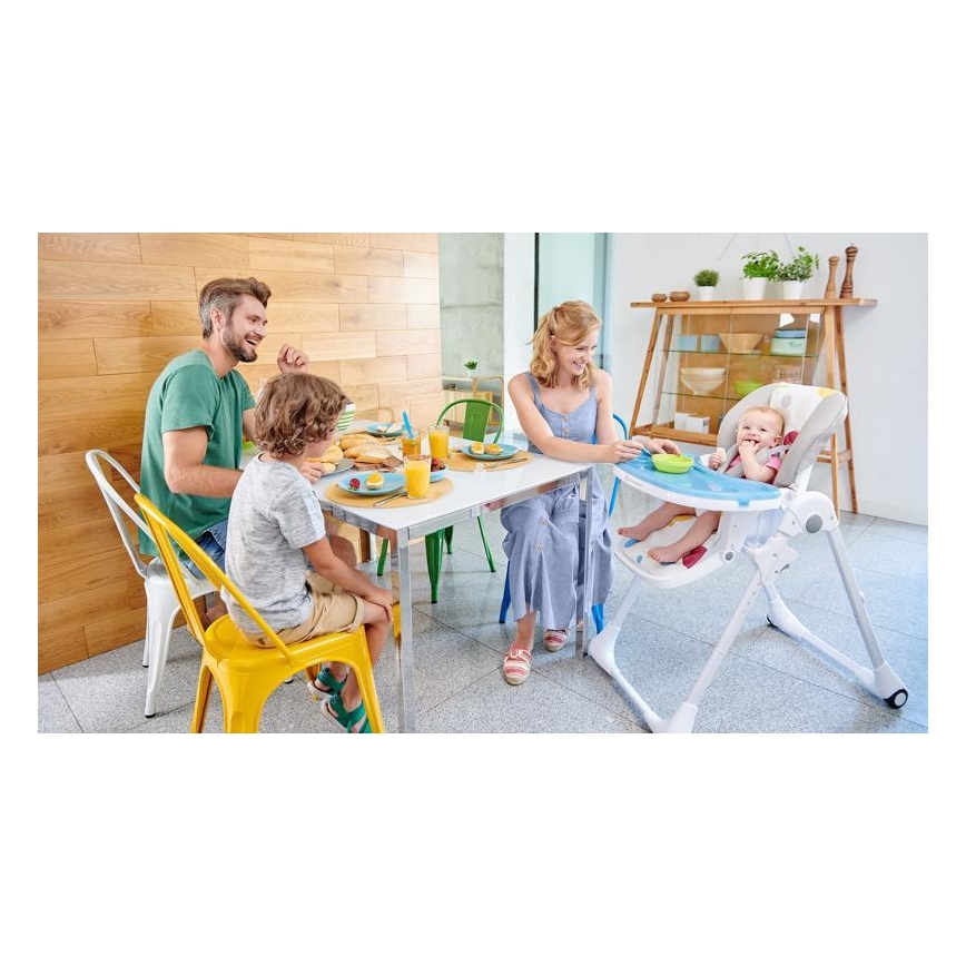 KINDERKRAFT - Silla de comedor infantil YUMMY rosa/blanco