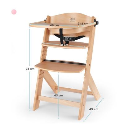 KINDERKRAFT - Silla de comedor para niños ENOCK blanco