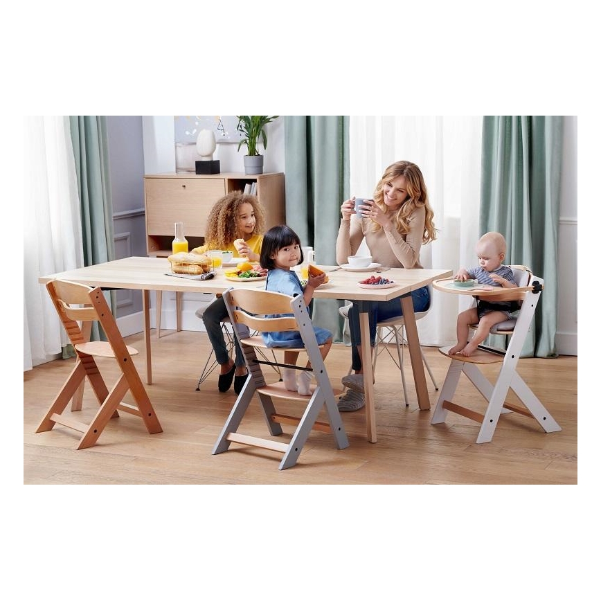 KINDERKRAFT - Silla de comedor para niños ENOCK gris