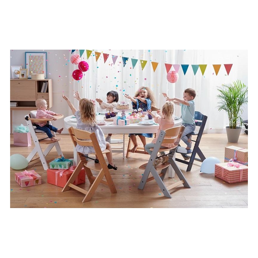 KINDERKRAFT - Silla de comedor para niños ENOCK gris
