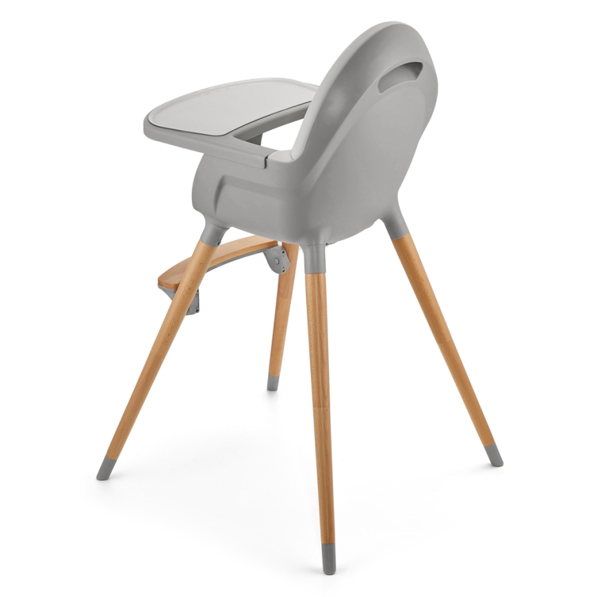 KINDERKRAFT - Silla de comedor para niños FINI2 haya/gris